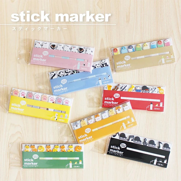 MIND WAVE sticky notes with cat's paw design, small square sticky note marker for organizing or bookmarking.