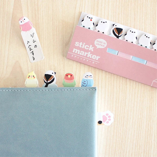 MIND WAVE sticky notes with cat's paw design, colorful sticky note stick marker for note-taking and organization.