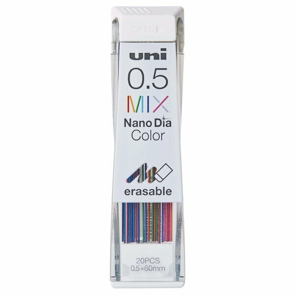 Uni Mitsubishi Nano Dia Color Mechanical Pencil Lead Refills 0.5mm – Mix Color Pack (20 Leads)