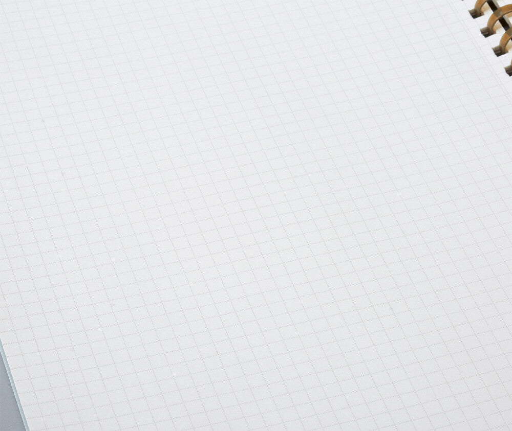 Zoomy BUNGU KOKUYO Sooofa soft ring grid notebook with pastel muted tones, 4mm square ruled pages, stationery journal.