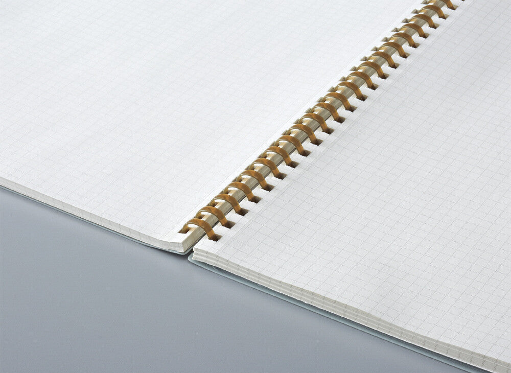 KOKUYO Sooofa soft ring grid notebook with pastel muted tones, 4mm square ruled pages, branded by Zoomy BUNGU stationery.