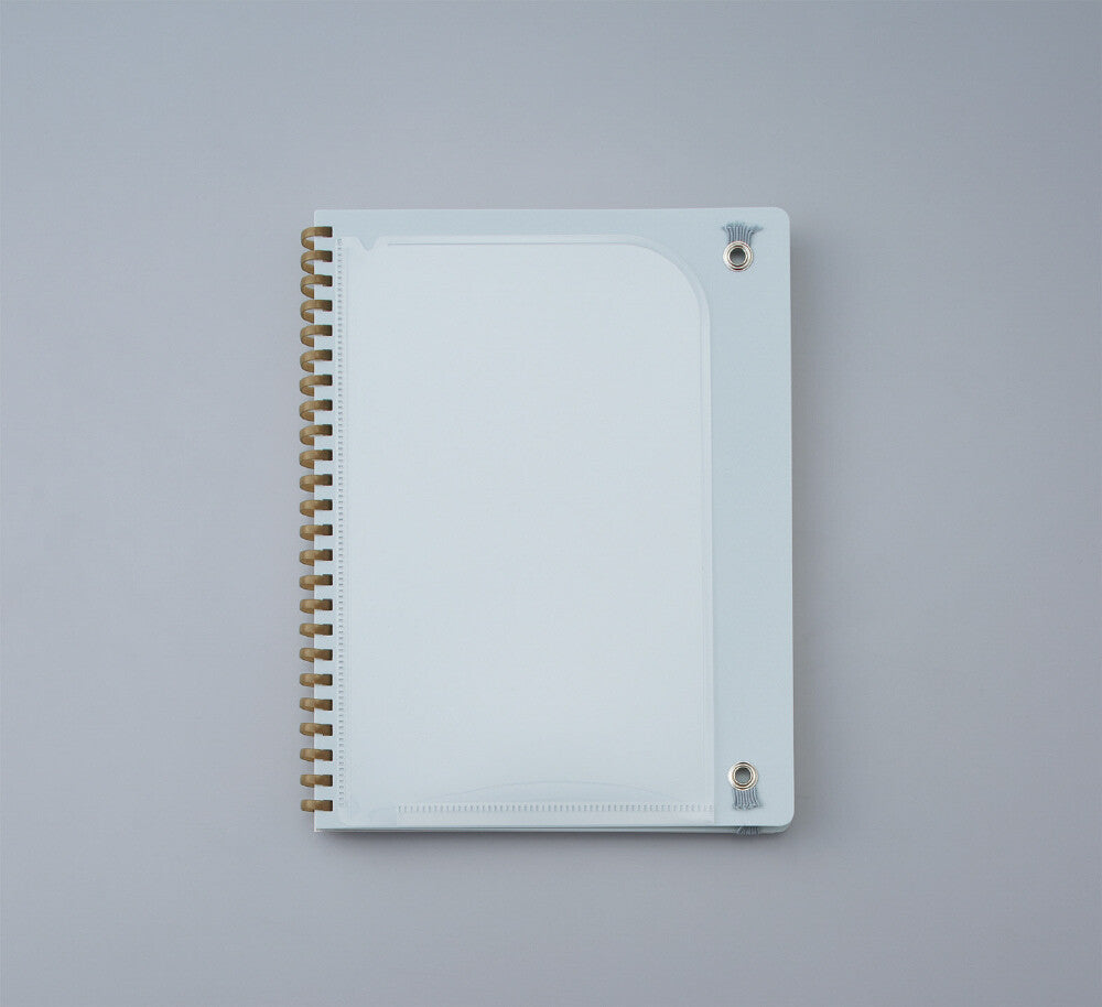 Zoomy BUNGU KOKUYO Sooofa soft ring grid notebook with pastel muted tones, 4mm square ruled pages, stationery journal.