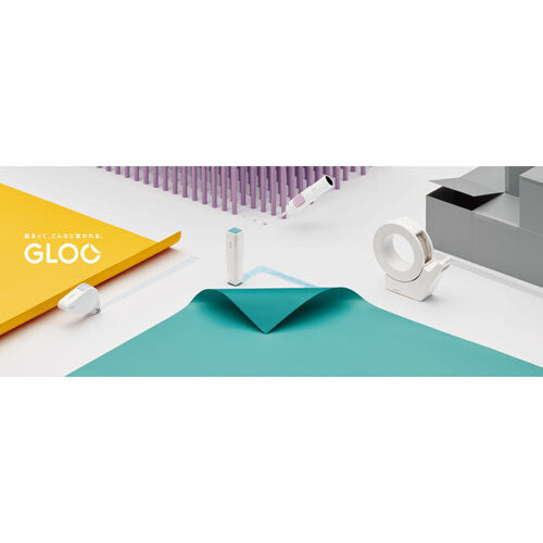 Zoomy BUNGU KOKUYO GLOO square glue stick, a strong adhesive stationery product for crafts and office use, shown in the image.