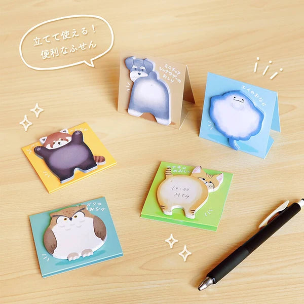 MIND WAVE Sticky Notes stand with stingray design, featuring colorful sticky notes for marking and organizing pages.