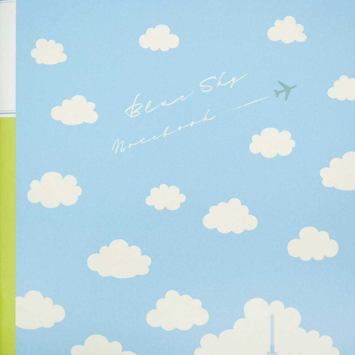 Frontia A5 notebook with pastel sky and Japan cityscape cover, featuring a sleek design and paper pages for writing and note-taking.