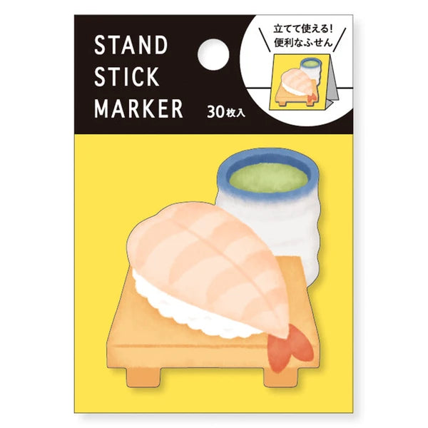 MIND WAVE Sticky Notes Stand Stick Marker Sushi set with colorful sushi-shaped sticky note pads for organizing notes and reminders.
