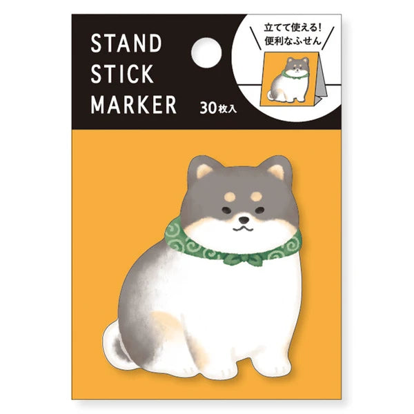 Shiba Inu dog-shaped sticky notes stand by MIND WAVE, featuring colorful sticky notes and a cute dog design for office or study use.