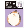 MIND WAVE Japanese Cat Sticky Notes stand with sticky note markers featuring cute cat designs, ideal for organization and note-taking.