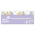 MIND WAVE sticky notes with a long-haired cat design, featuring colorful note pages and a cute cat illustration on the cover