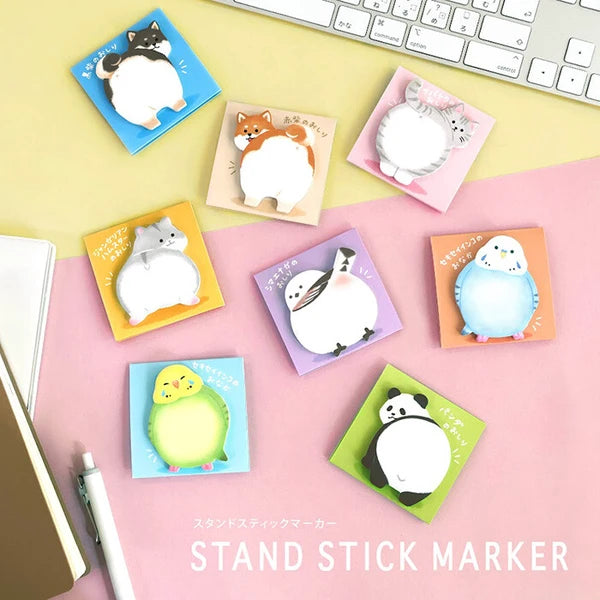 MIND WAVE Sticky Notes Stand Stick Marker Sabatola with colorful sticky notes on a sleek stand for organization and note-taking