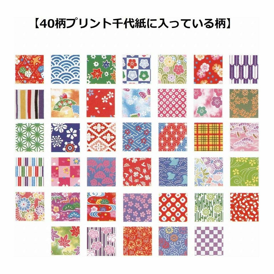 Japanese Traditional Print Chiyogami Origami Paper Box Set – 15×15 cm (40 Patterns, 200 Sheets)