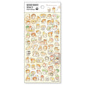 Colorful Okaburineko stickers from MIND WAVE featuring playful cat designs on a white background.