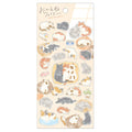 Set of Ohirune Family Nekoyama-san stickers by MIND WAVE featuring cute cat characters on a white background.