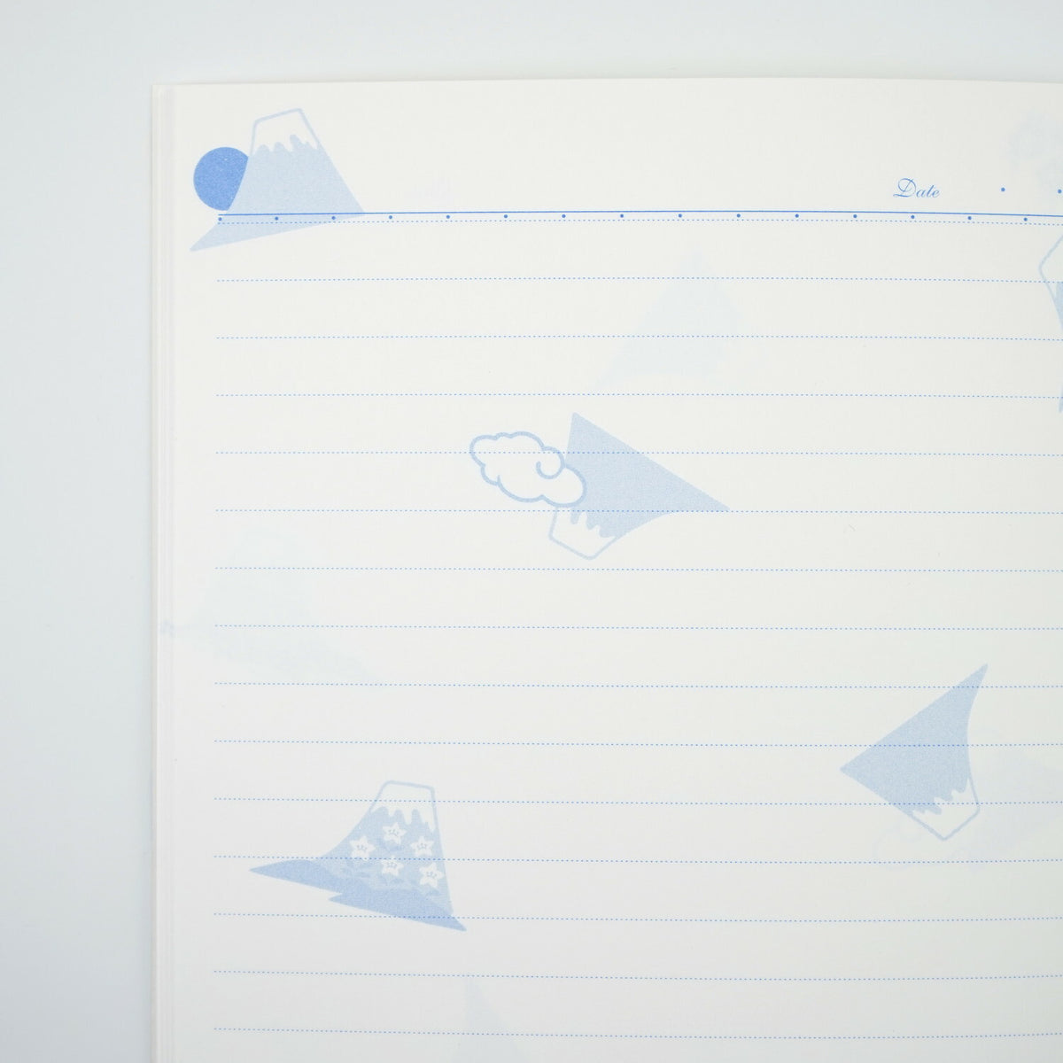 Frontia A5 Notebook featuring a Mount Fuji cover design, with lined pages for writing and note-taking.