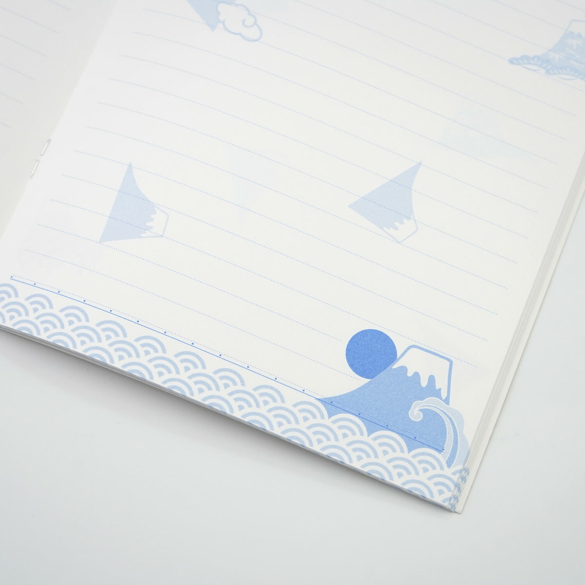 Frontia A5 Notebook featuring a Mount Fuji cover with scenic mountain and sky design, ideal for note-taking and journaling.