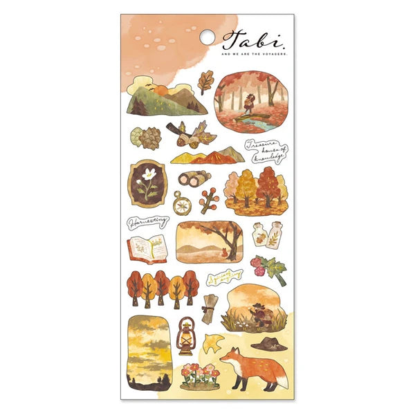 Colorful Twilight Land stickers by MIND WAVE featuring whimsical designs of fantasy landscapes and magical creatures.