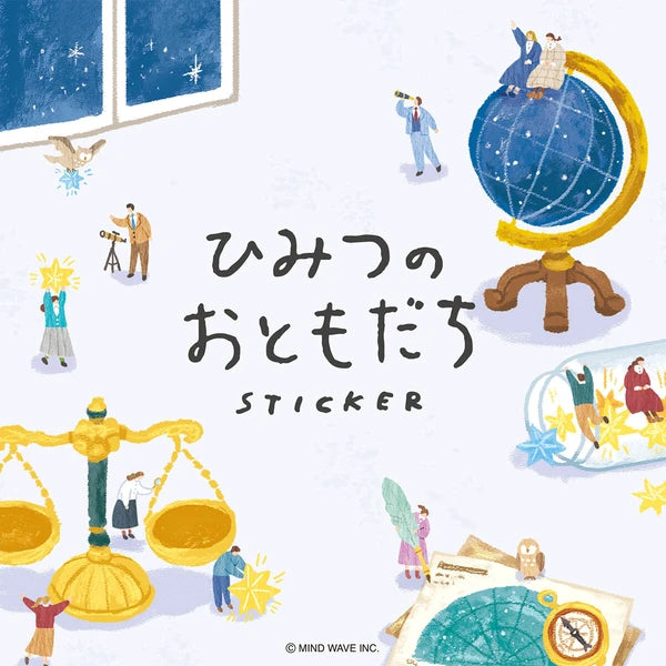 Colorful MIND WAVE Secret Picnic stickers featuring outdoor picnic scenes and playful designs on a transparent backing.