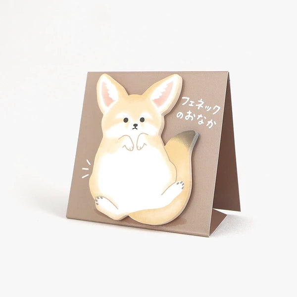 MIND WAVE Sticky Notes stand with Fennec fox design, colorful stick markers for notes and organization.