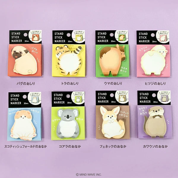 MIND WAVE Sticky Notes Stand Stick Marker Otter with colorful adhesive notes and a playful otter design for organization.