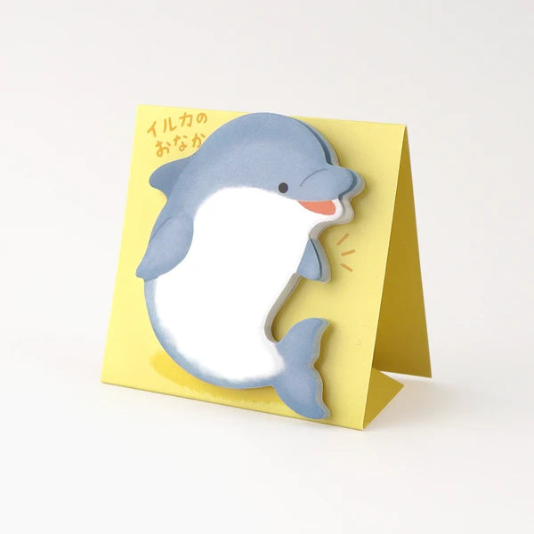 MIND WAVE Sticky Notes stand with dolphin-shaped sticky note markers, colorful paper notes for organizing and bookmarking.