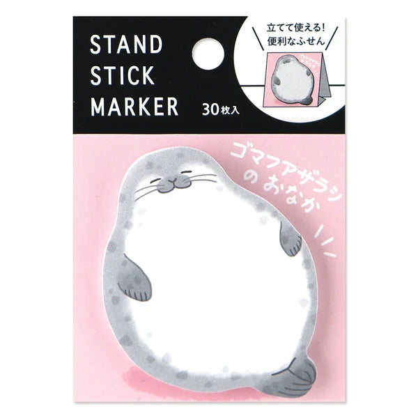 MIND WAVE Sticky Notes Stand Stick Marker Sesame Seal with colorful adhesive notes for organization and note-taking.