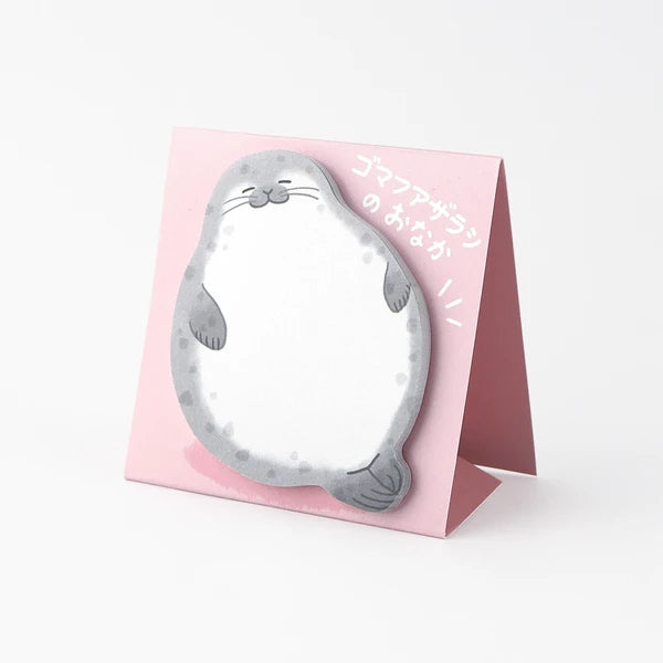 MIND WAVE sticky notes stand with sesame seal stick marker, featuring colorful sticky notes for organizing and marking pages.