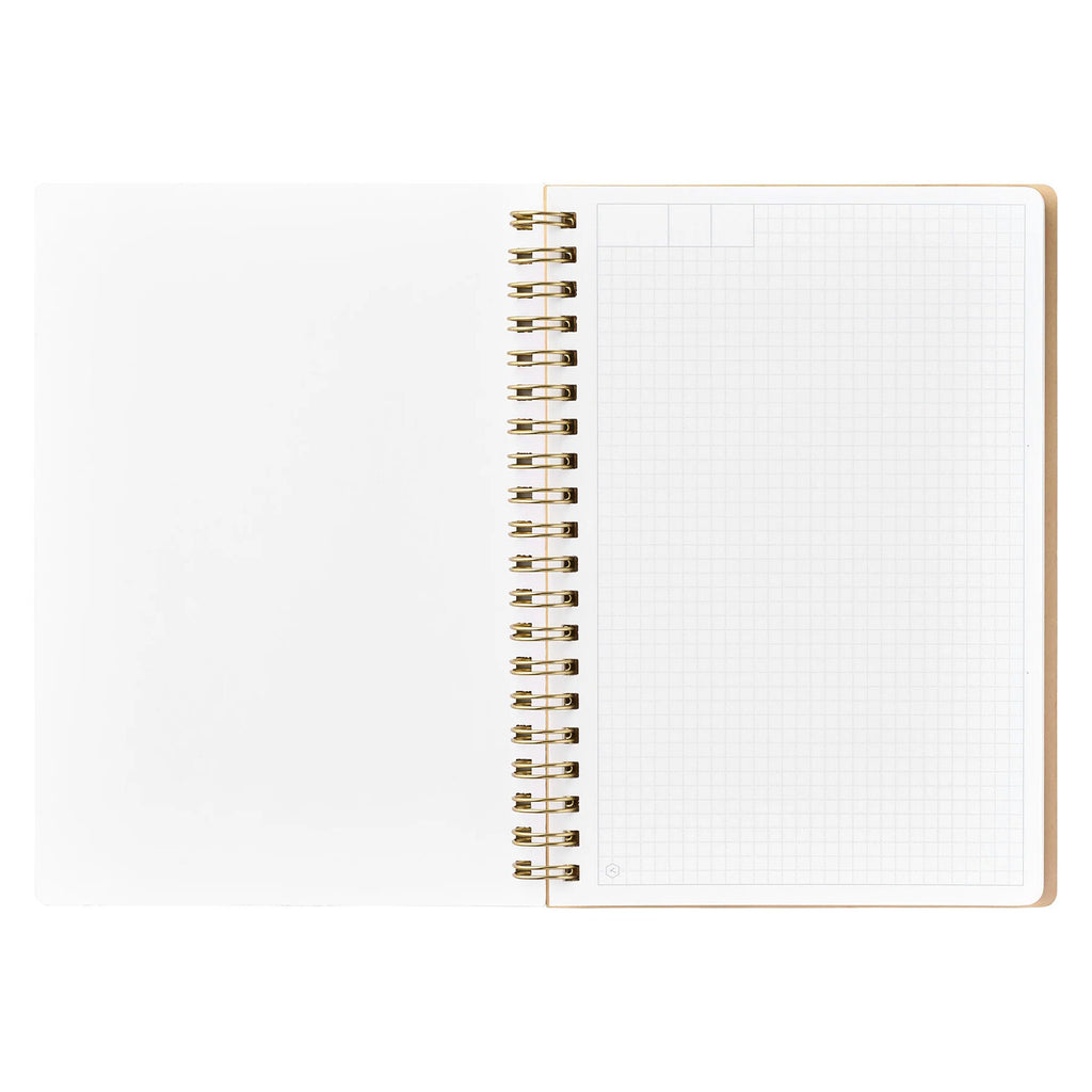 Comic-style garden and playful cat design on Zoomy BUNGU ring-bound garden journal, perfect for note-taking and doodling.