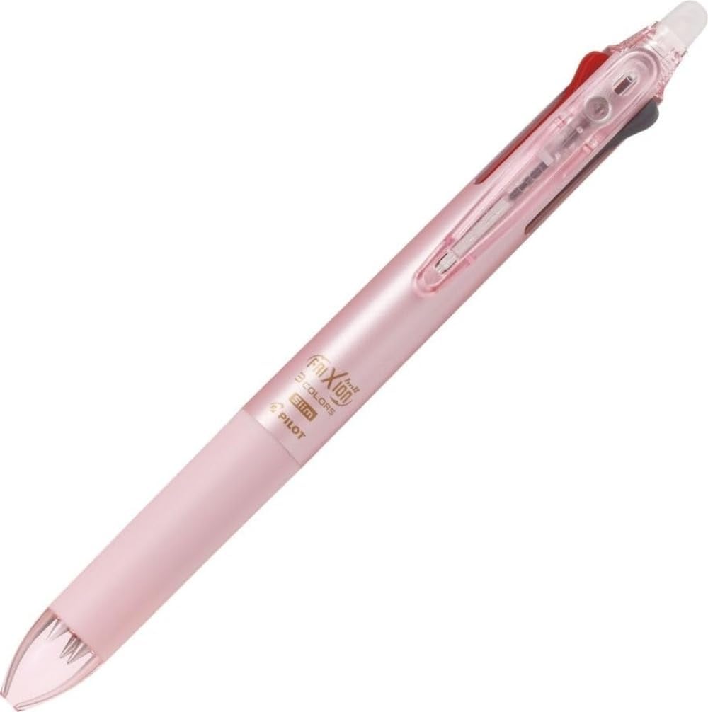 Pilot FRIXION BALL 3 Slim 0.38mm erasable pens in three colors, featuring sleek design and writable ink for versatile stationery use.