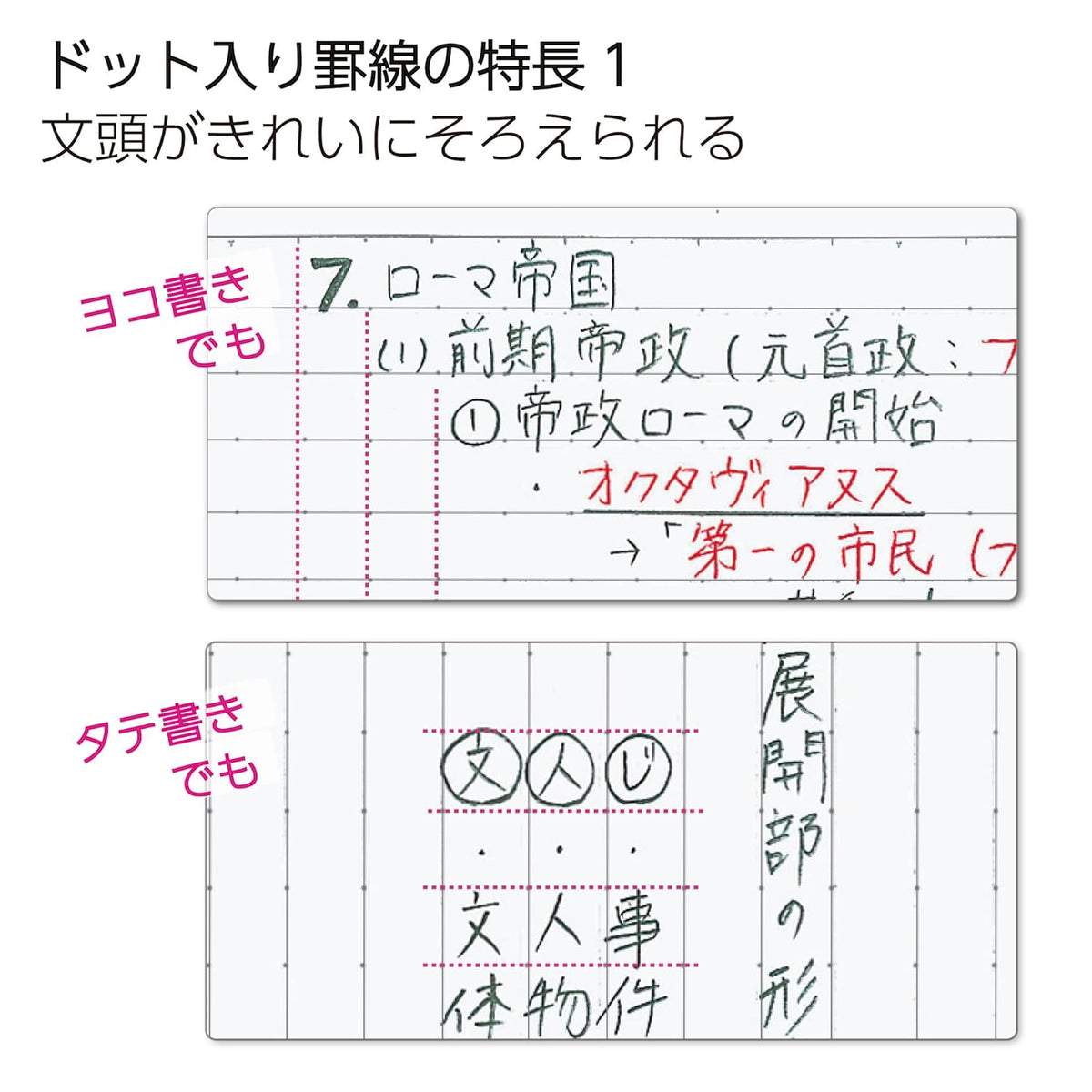 KOKUYO Campus Notebook Semi-B5 Dotted 7mm Rule (A Ruled) – 30 Sheets 5-Color Pack
