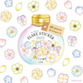 Japanese White Botanical Perfume Bottle Flake Stickers – Floral Clear Decals (40 Pieces)