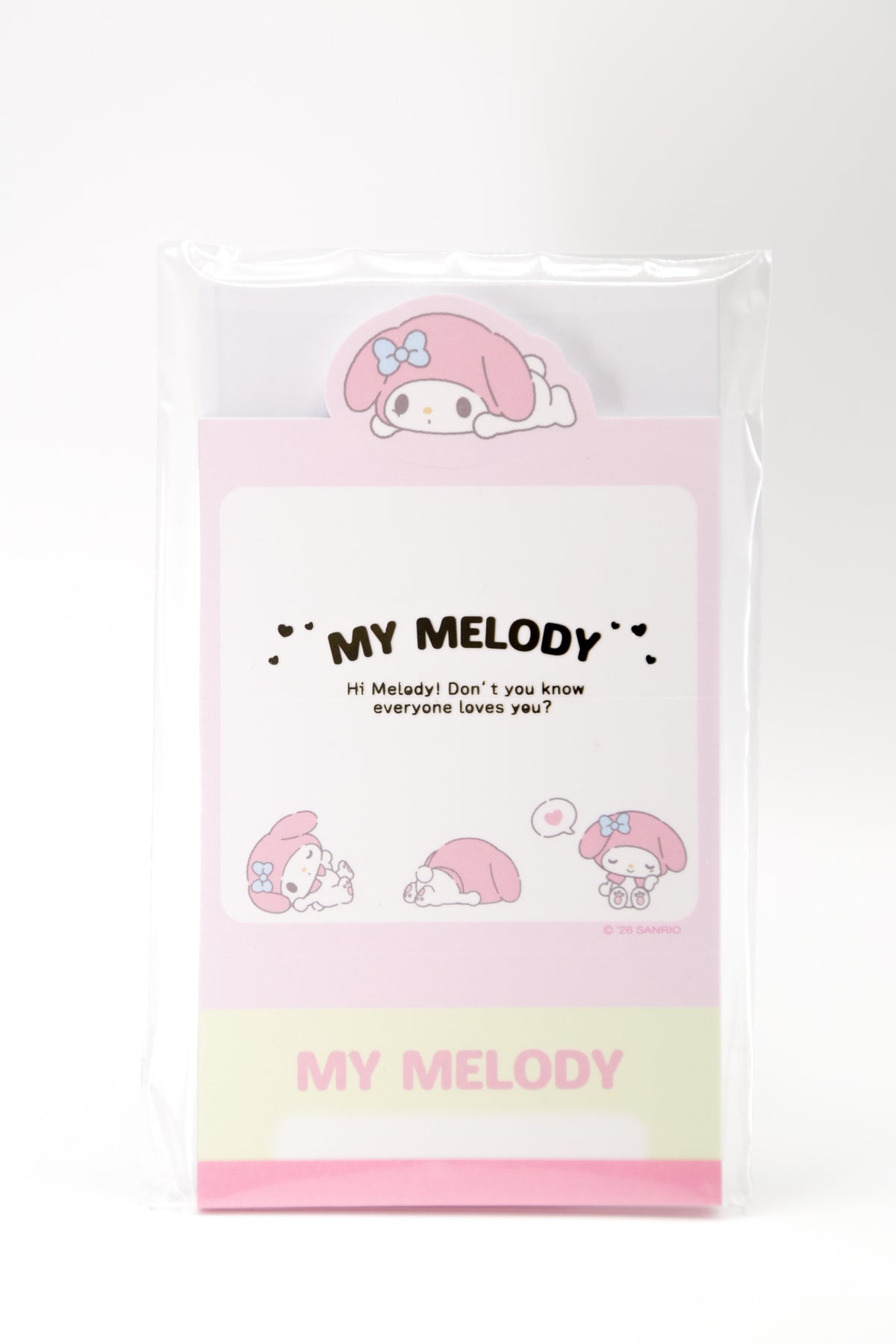 Sanrio My Melody Fold-and-Tuck Standing Memo Pad (40 Sheets)