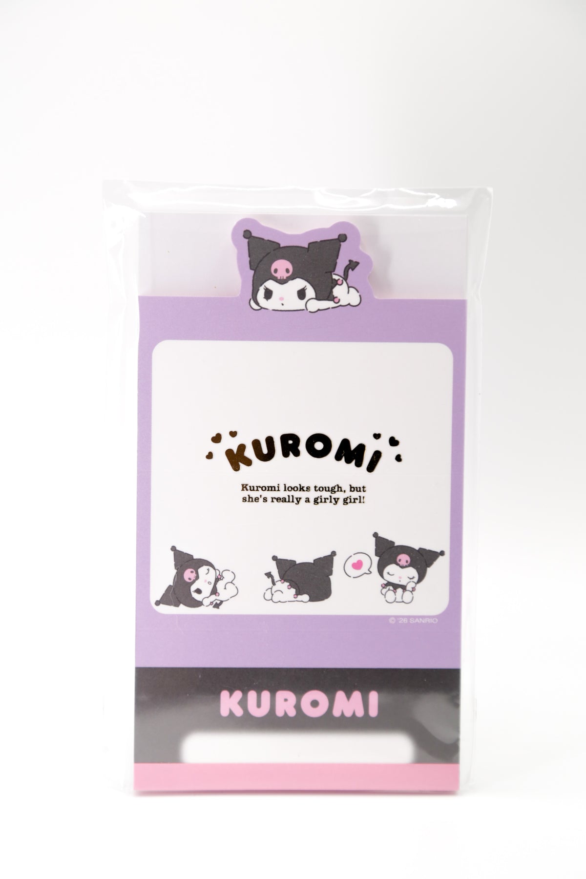 Sanrio Kuromi Fold-and-Tuck Standing Memo Pad
