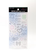 Set of Y2K pixel emoticon stickers by JapanoMono featuring cyber ribbon designs and expressive kaomoji characters.