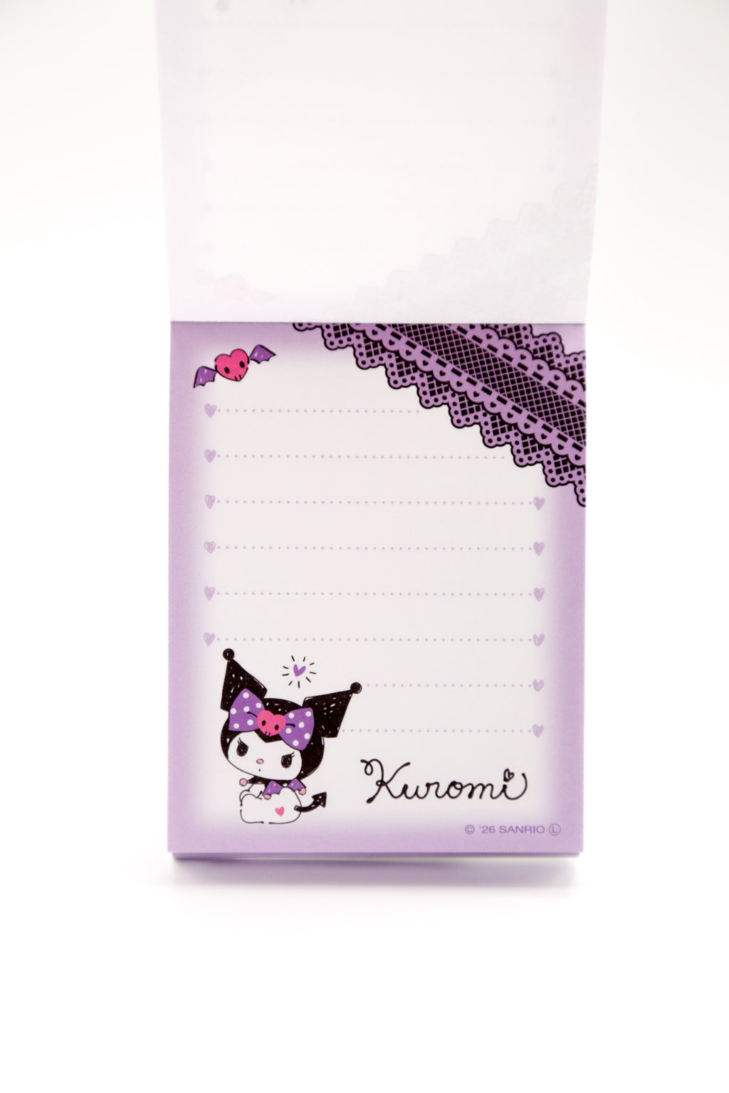 Sanrio Kuromi Cupid's Arrow Mini Memo Pad – Love Rules Edition