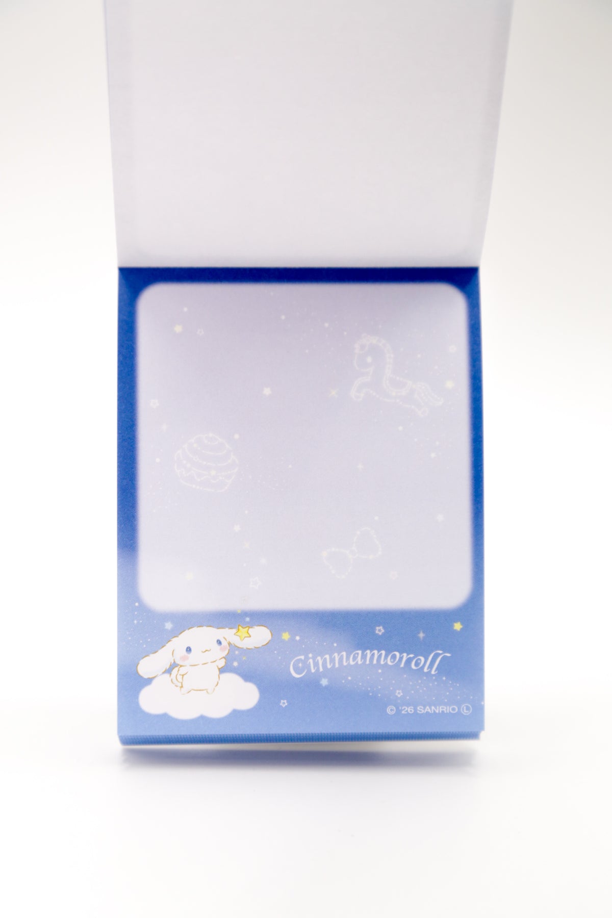 Sanrio Cinnamoroll Starry Night mini memo pad by JapanoMono, featuring adorable Cinnamoroll character with starry night design.