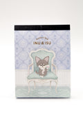 Hokkori Dog Inu & Isu mini memo pad by JapanoMono, featuring cute dog illustrations on stationery pages.