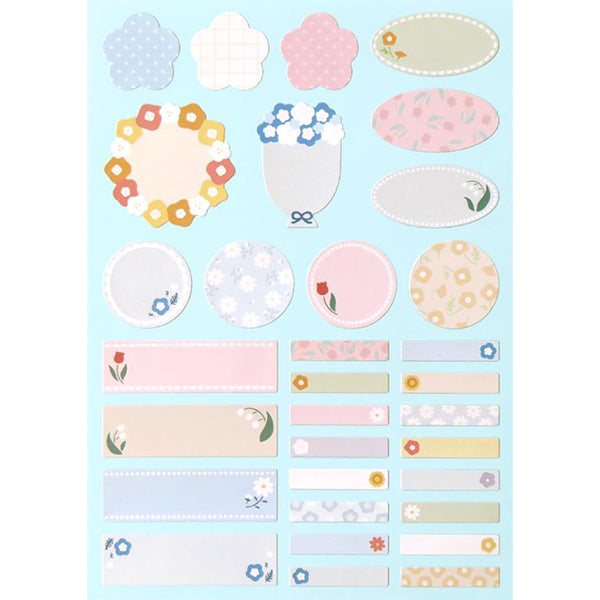 Waterproof Name Seal - Flower (96 Pieces)