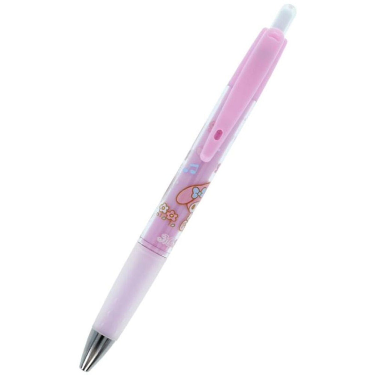 JapanoMono Pilot black ink ballpoint pen with Sanrio character designs, 0.7mm tip, featuring colorful cartoon character illustrations.